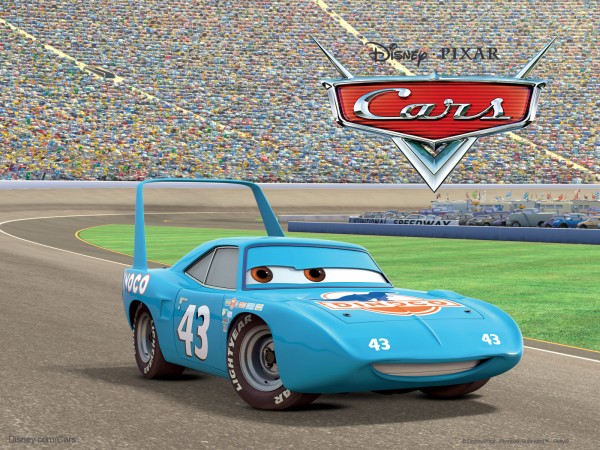 King the Race Car from Pixar’s Cars Movie Desktop Wallpaper