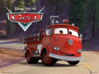 Red the fire engine truck from the Disney/Pixar movie Cars