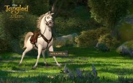Maximus the horse looking heroic from Disney animated movie Tangled wallpaper