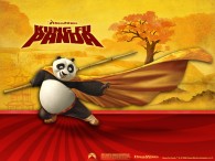 Po the Dragon Warrior in Kung Fu Panda Movie wallpaper