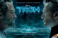 Kevin Flynn faces off against Clu from Disney's Tron Legacy movie wallpaper