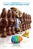 movie poster for Hop showing the Easter Bunny rabbit along with chocolate Easter Bunnies wallpaper