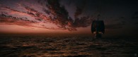 The ship the Dawn Treader sailing at sunset from the Chronicles of Narnia Voyage of the Dawn Treader movie wallpaper