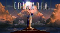 The Columbia Pictures Movie Studio logo featuring a woman holding a torch against a cloudy sky wallpaper