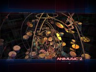 abstract virtual musical instruments CG animated in Animusic wallpaper