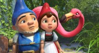 Gnomeo, Juliet and Featherstone the flamingo from Disney's movie Gnomeo and Juliet Wallpaper