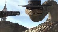 Rattlesnake Jake showing the machine gun in his tail, the villain from the 2011 CG animated movie Rango wallpaper