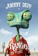 closeup picture of Rango from the CG animated movie wallpaper