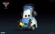 Guido the forklift from Disney's Cars 2 CG animated movie wallpaper