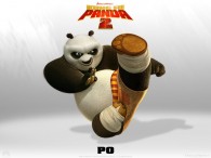 Po the panda from Kung Fu Panda 2 Dreamworks CG animated movie wallpaper