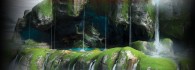 the dragon statue grotto in Kung Fu Panda 2 movie wallpaper