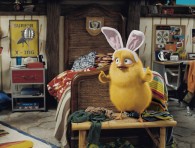 Carlos the chick that wants to be the easter bunny from the CG animated movie Hop from Universal Pictures