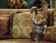 EB the bunny on the couch from the CG animated movie Hop from Universal Pictures