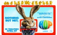 EB the easter bunny in a basketball hoop from the animated movie Hop wallpaper picture