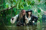 Jack Sparrow and Angelica from Pirates of the Caribbean On Stranger Tides movie wallpaper