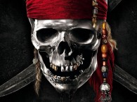 silver skull logo from Pirates of the Caribbean movie wallpaper