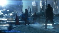 Thor and his warriors in the realm of the ice giants from the Marvel Studios movie Thor wallpaper
