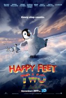 Happy Feet Two penguin movie poster wallpaper with dancing penguins