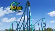 The first drop on the Leviathan roller coaster at Canada's Wonderland wallpaper