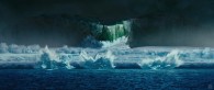 arctic glacier calving and ice flow as seen in Happy Feet Two movie wallpaper