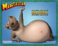 Gloria the hippo from the Madagascar CG animated movies wallpaper