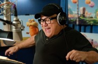 Danny DeVito recording lines for the Lorax in Dr. Seuss' The Lorax Movie wallpaper