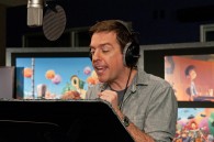 Ed Helms recording lines for Once-Ler in Dr. Seuss' The Lorax Movie wallpaper