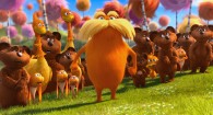 The Lorax and forest critters in Dr. Seuss' The Lorax Movie wallpaper