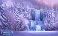 Frozen waterfall from Disney's movie Frozen wallpaper