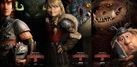 movie posters with Hiccup, Toothless, Astrid, Stormfly, Fishlegs and Meatlug from How to Train Your Dragon 2