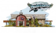 Thunderbird roller coaster station at Holiday World theme park